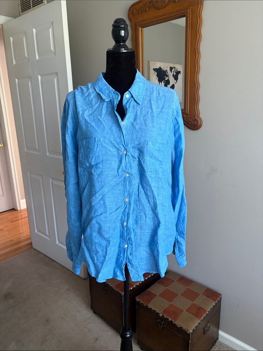 Lilly Pulitzer Sky Blue Long Sleeve Button-Down Shirt
